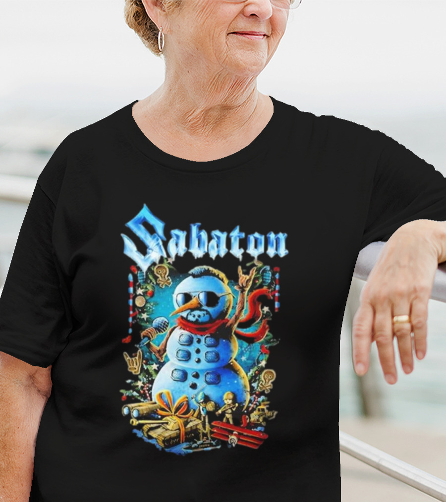 Sabaton Snowman Rock Xmas Party T-Shirt