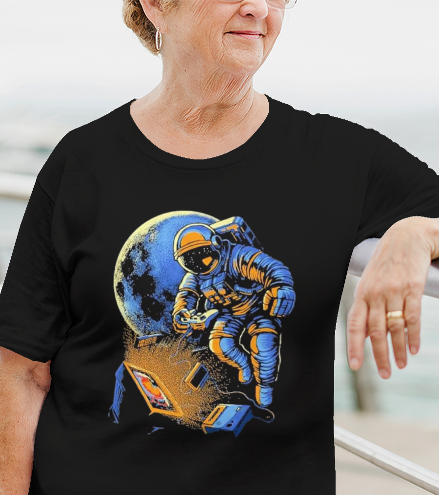 Space Arcade Astronaut Gamer Adventure Intotheam T-Shirt