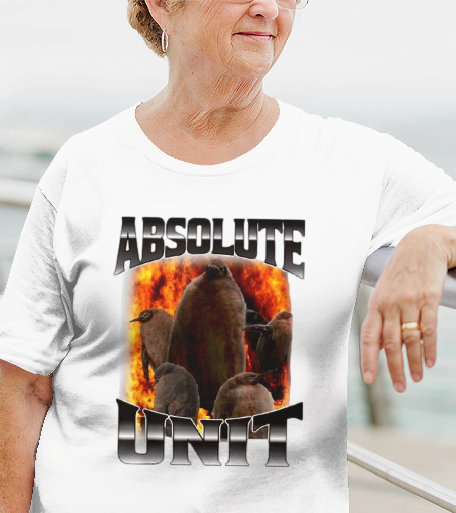 Absolute Unit Penguin Fire Bootleg Rap T-Shirt