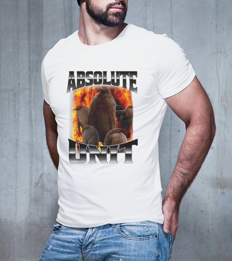 Absolute Unit Penguin Fire Bootleg Rap T-Shirt