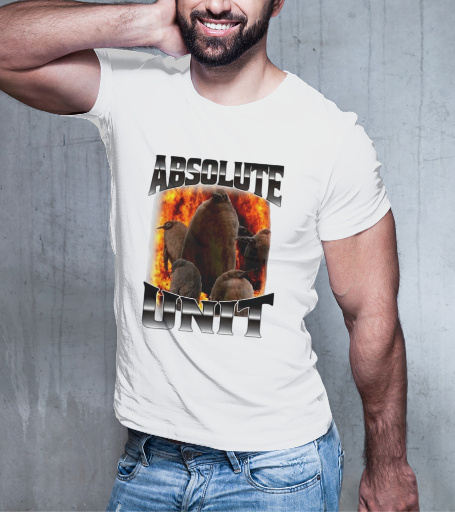 Absolute Unit Penguin Fire Bootleg Rap T-Shirt