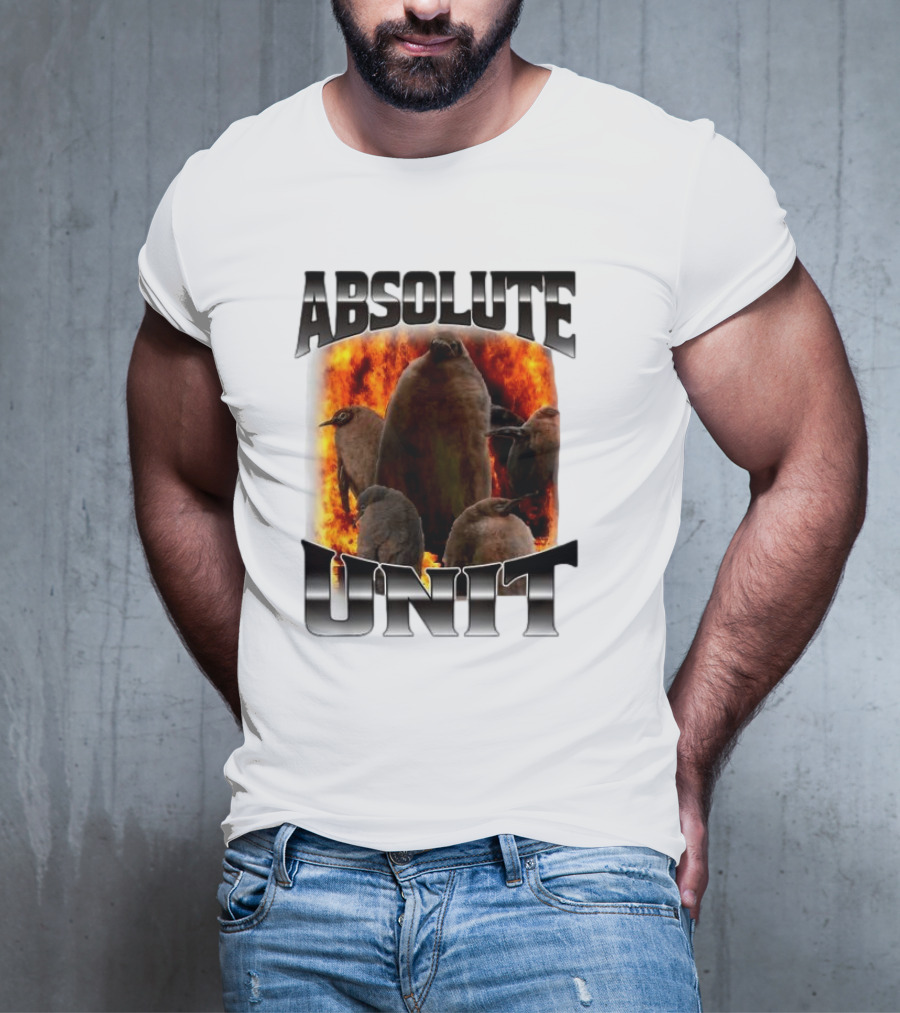 Absolute Unit Penguin Fire Bootleg Rap T-Shirt