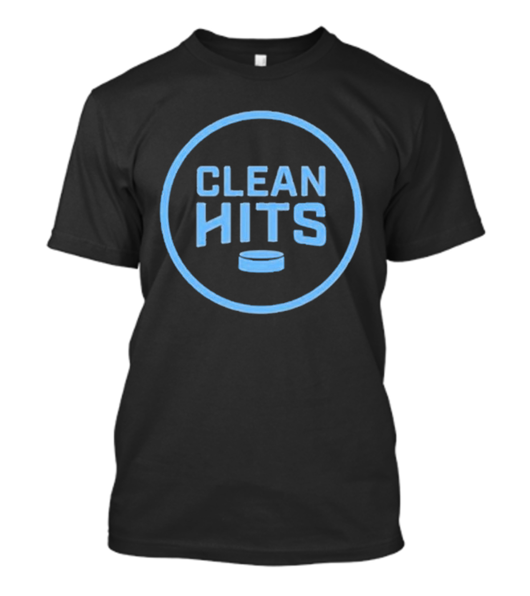 Clean Hits Hockey Puck Badge T-Shirt