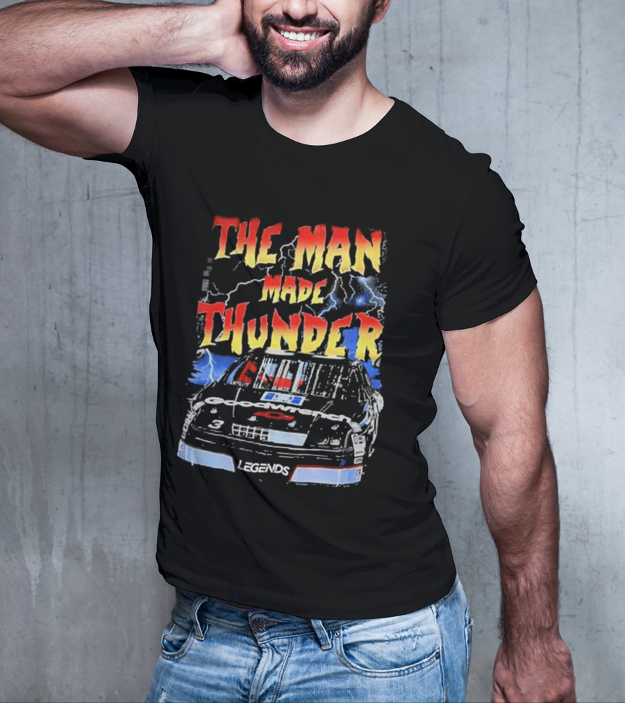 Dale Earnhardt 3 The Man Made Thunder Legends T-Shirt