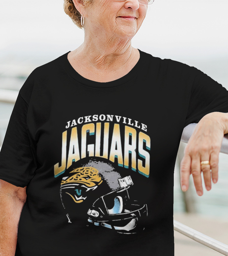 Jacksonville Jaguars Gradient Jaguars Helmet T-Shirt