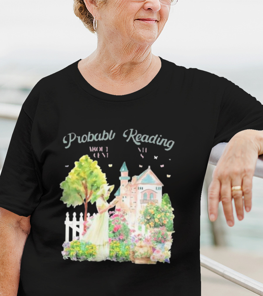 Opal And June Probably Reading About Dukes Victorian Garden Scene T-Shirt