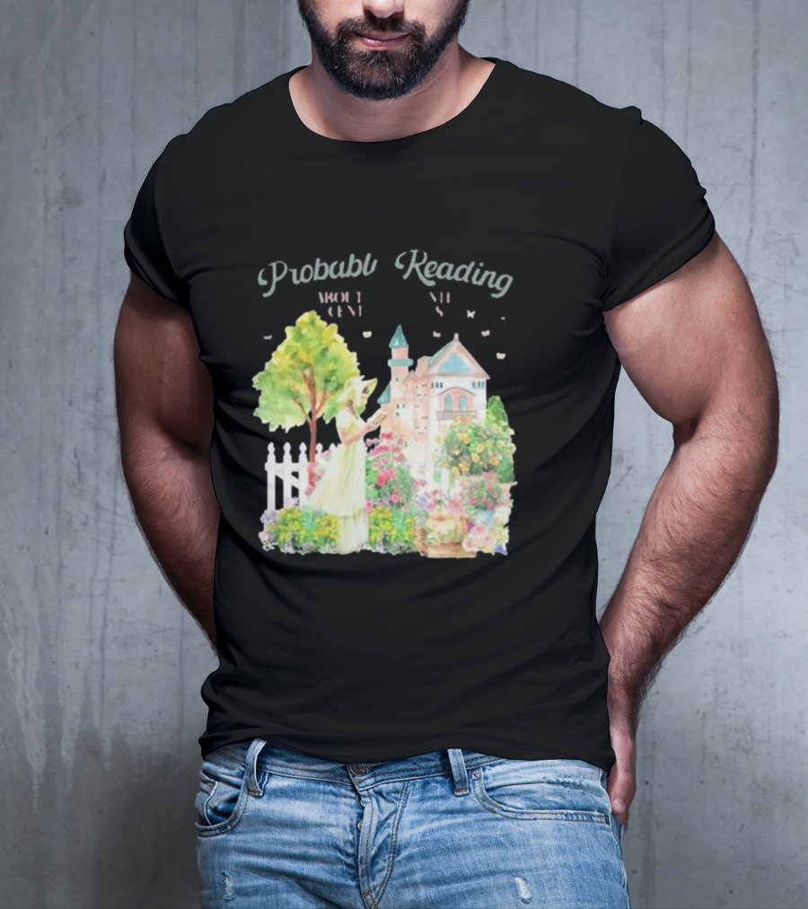 Opal And June Probably Reading About Dukes Victorian Garden Scene T-Shirt