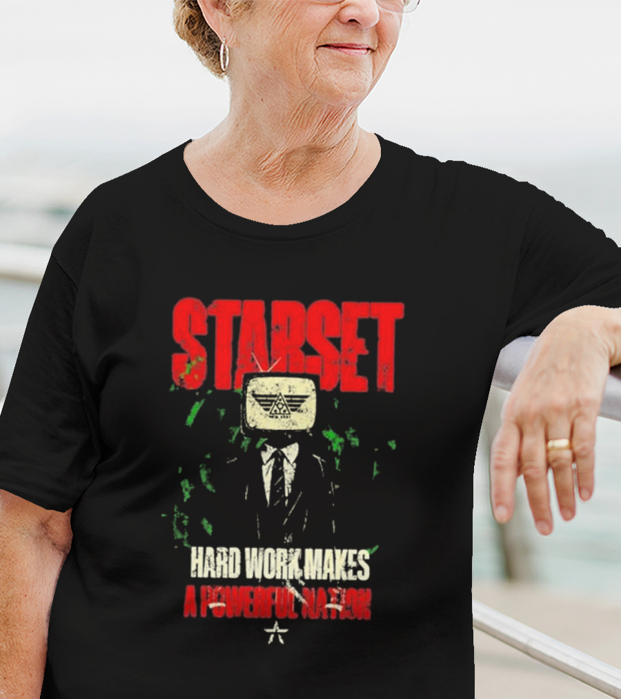 Starset Hard Work Makes A Powerful Nation Television Head Suit T-Shirt