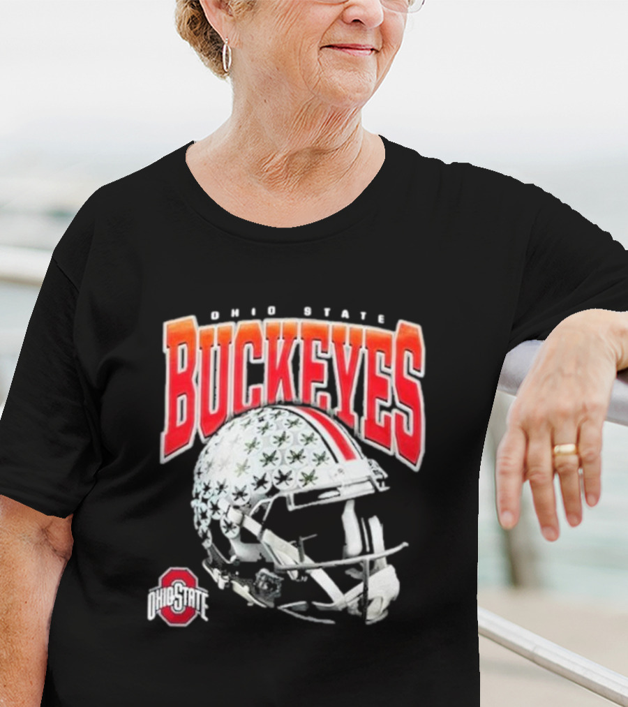 Ohio State Buckeyes Helmet Realistic Sports T-Shirt