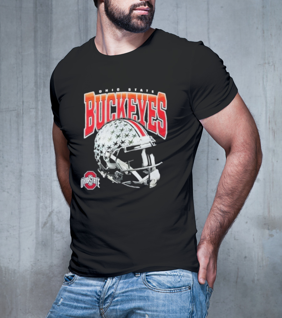 Ohio State Buckeyes Helmet Realistic Sports T-Shirt