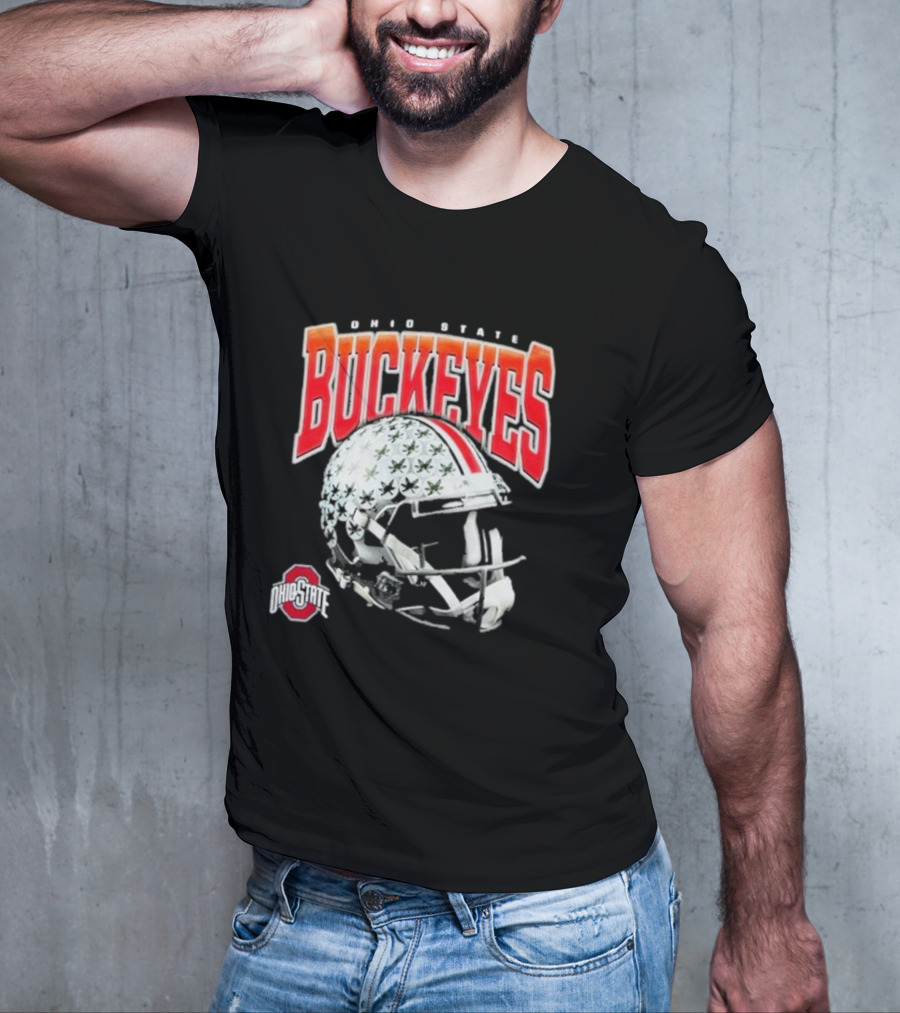 Ohio State Buckeyes Helmet Realistic Sports T-Shirt