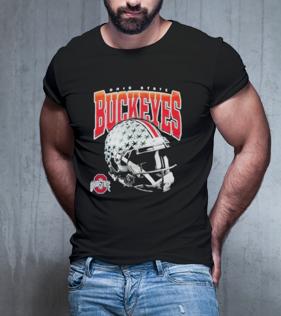 Ohio State Buckeyes Helmet Realistic Sports T-Shirt