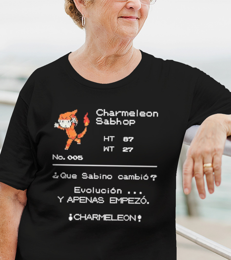Charmeleon Sabhop Evolución Maestro Pokemon ¿Que Sabino Cambió? Charmeleon No. 005 T-Shirt