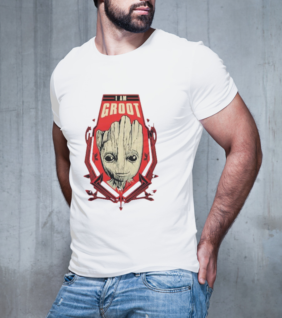 I Am Groot Shield Guardians Of The Galaxy Bravado T-Shirt