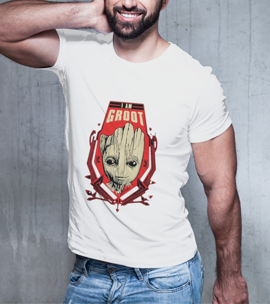 I Am Groot Shield Guardians Of The Galaxy Bravado T-Shirt