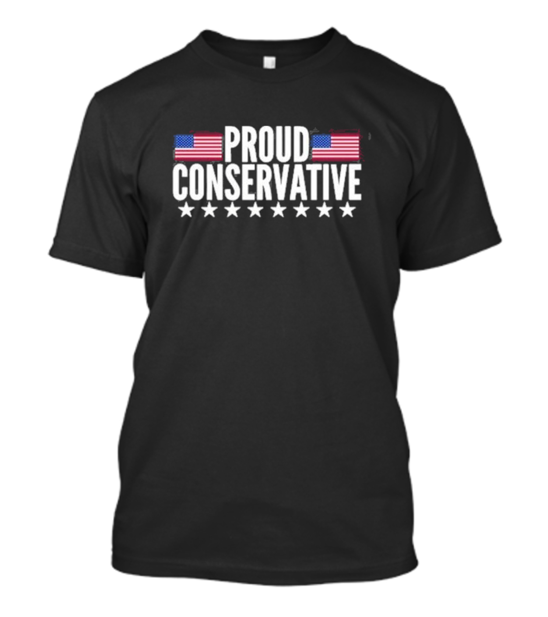 Justjenrx Proud Conservative American Flag Stars T-Shirt