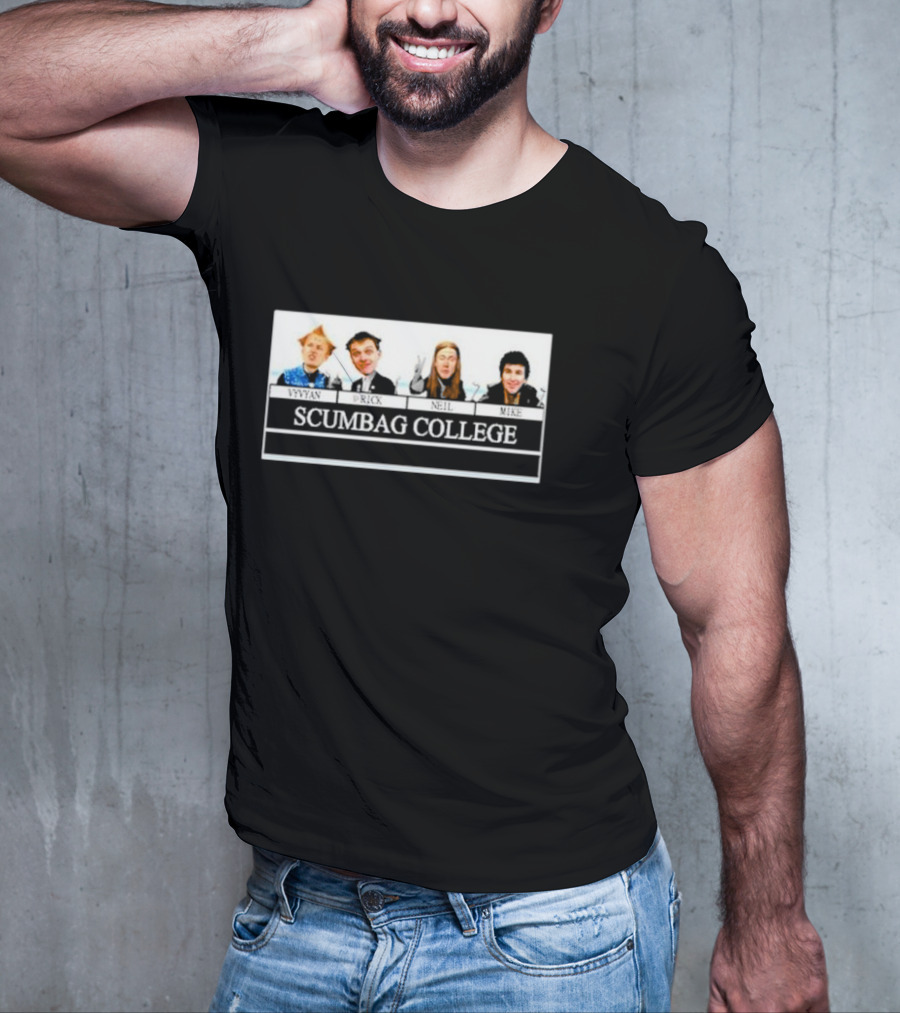 Tmcpoetry Vyvyan Prick Neil Mike Scumbag College The Young Ones Comedy Characters T-Shirt