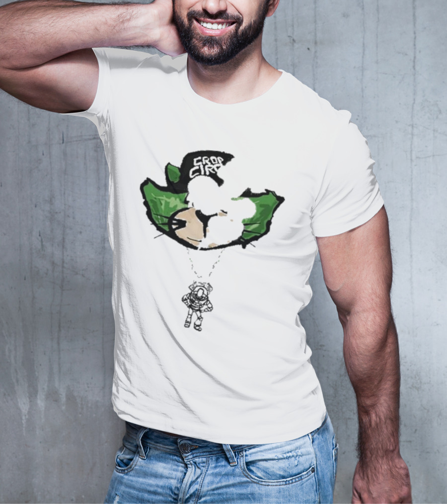 Crop City Astronaut Cat Parachute Puff Print T-Shirt