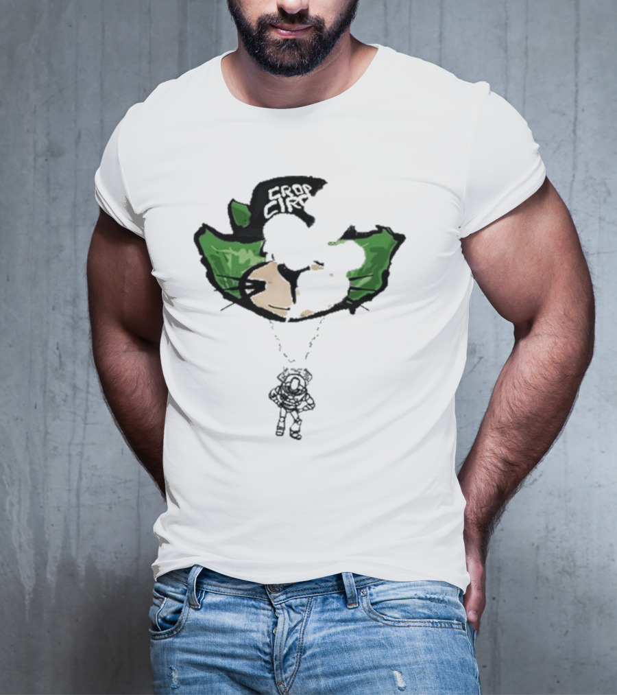 Crop City Astronaut Cat Parachute Puff Print T-Shirt