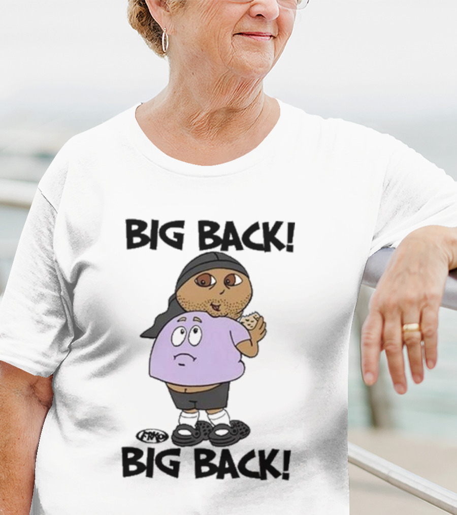 Frk Opestcontrol Store Big Back Big Back Character Eating Cookie T-Shirt