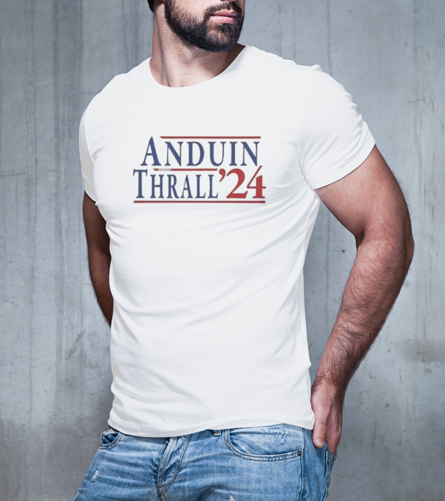 Josh Keaton Wearing Anduin Thrall ’24 Campaign T-Shirt