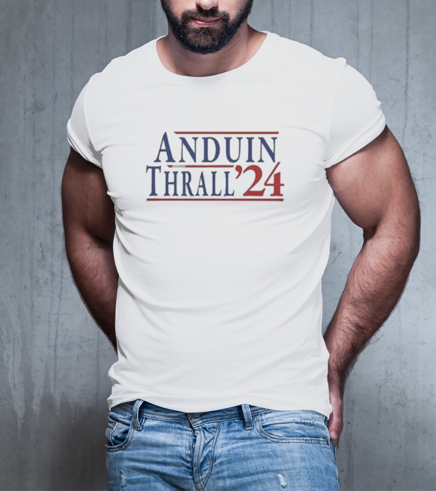 Josh Keaton Wearing Anduin Thrall ’24 Campaign T-Shirt