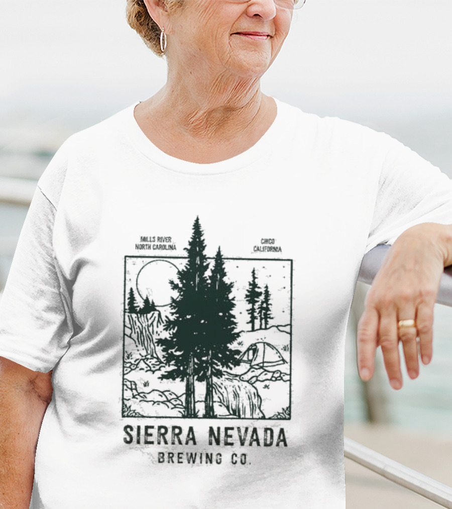 Mills River North Carolina Chico California Sierra Nevada Brewing Co Nature Scene T-Shirt