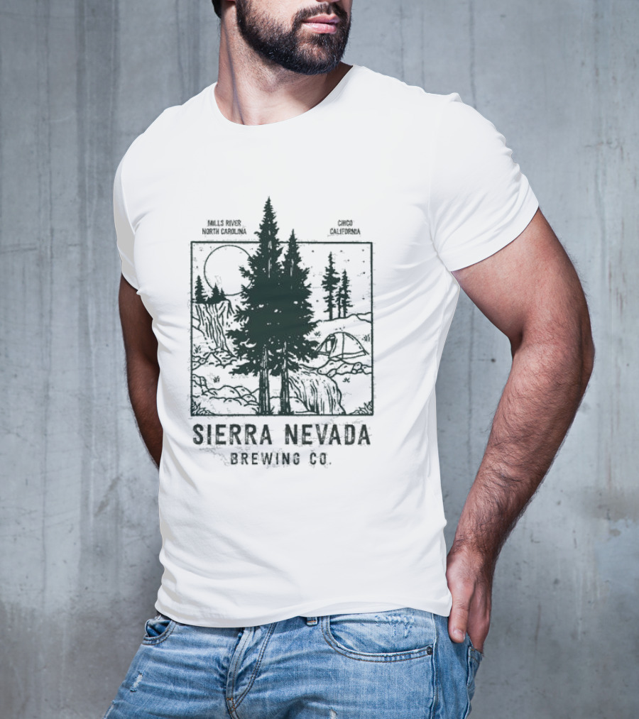 Mills River North Carolina Chico California Sierra Nevada Brewing Co Nature Scene T-Shirt