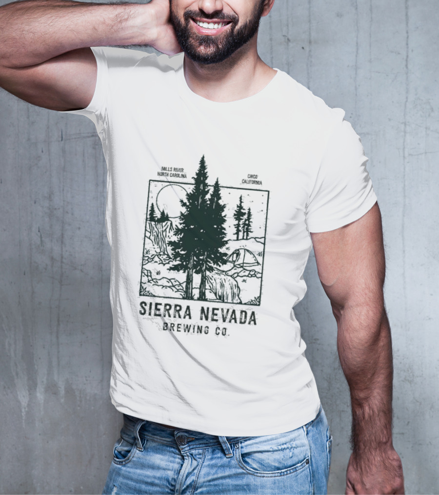Mills River North Carolina Chico California Sierra Nevada Brewing Co Nature Scene T-Shirt