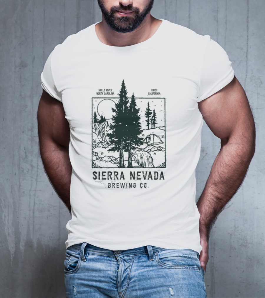 Mills River North Carolina Chico California Sierra Nevada Brewing Co Nature Scene T-Shirt