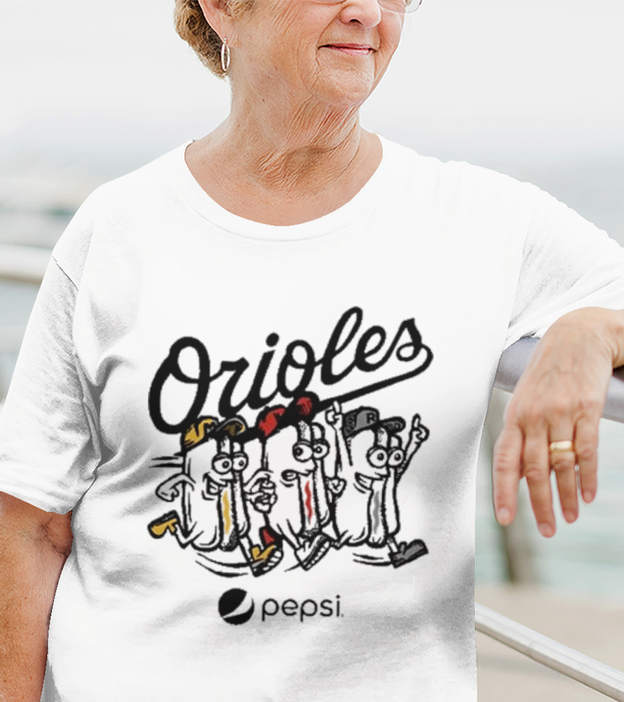 Orioles Pepsi Hot Dog Characters Race T-Shirt