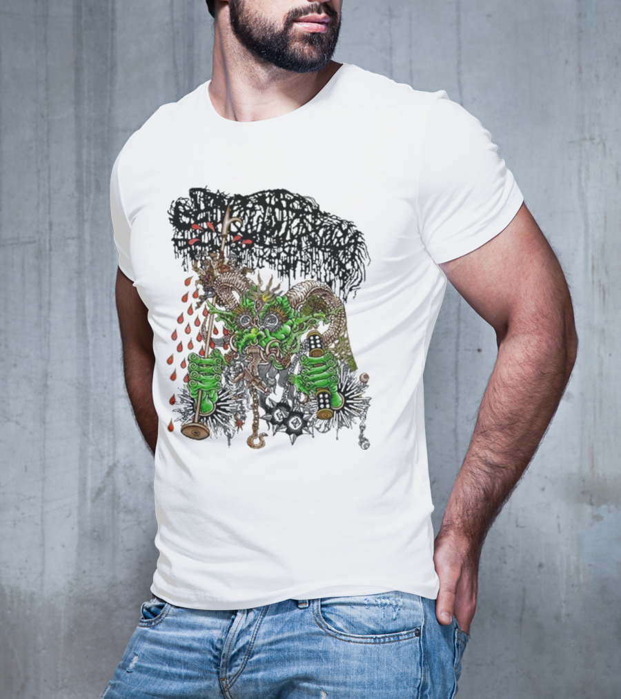 Sanguisugabogg Medievil Monster With Blood And Chains Elements T-Shirt