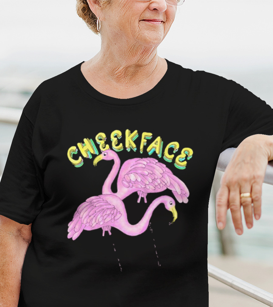 Cheekface Pink Flamingos T-Shirt