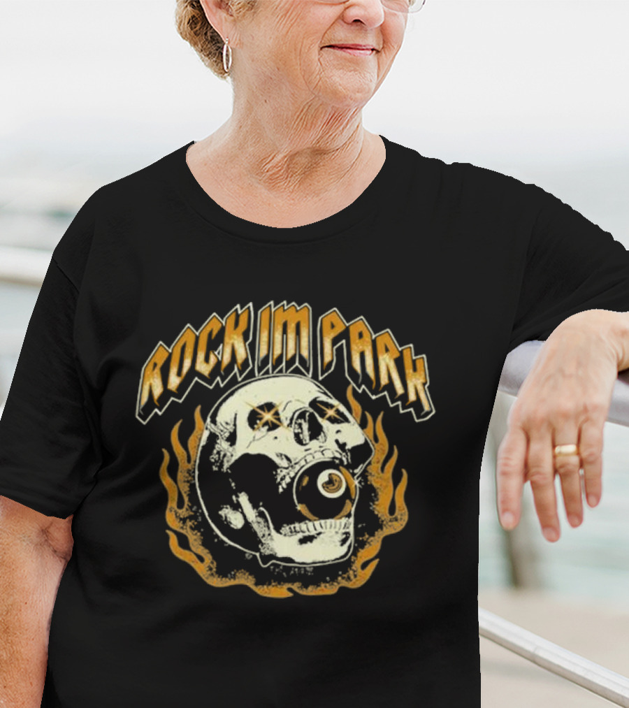 Rock Im Park Flaming Skull T-Shirt