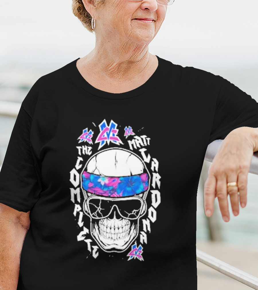 Matt Cardona The Complete Hawaii Skull And Sunglasses Floral Headband T-Shirt
