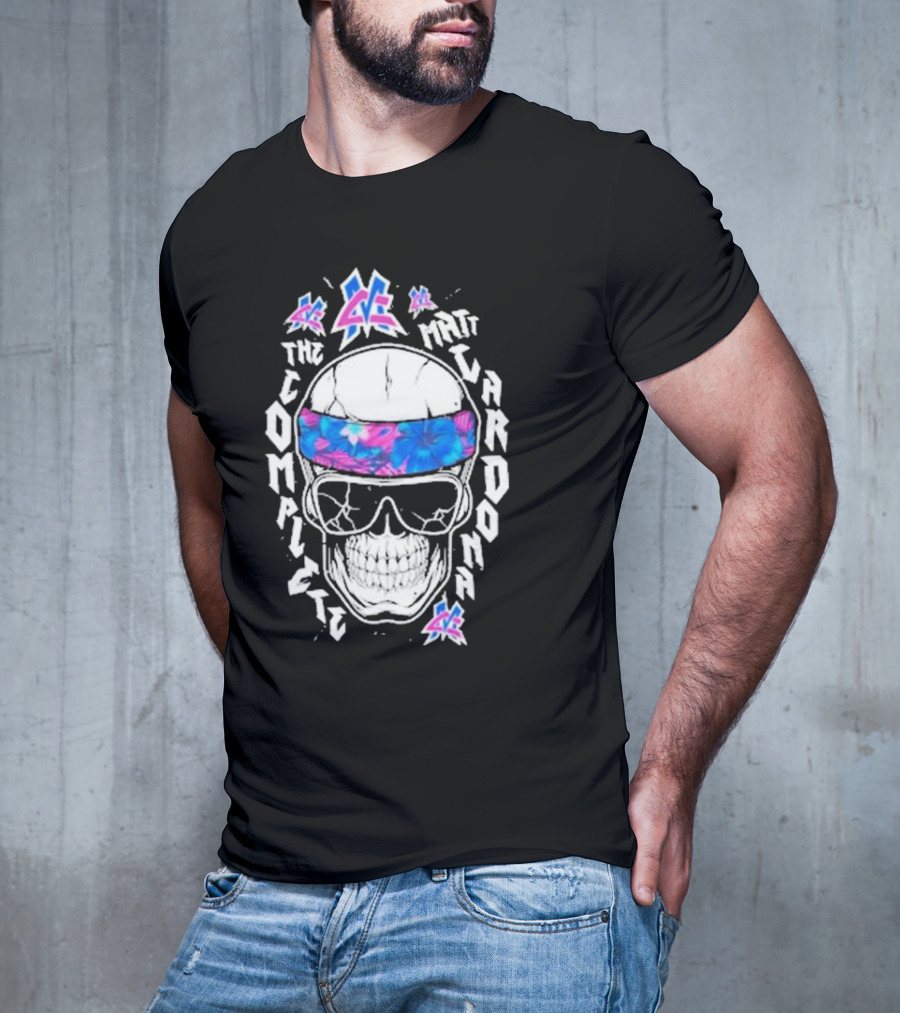 Matt Cardona The Complete Hawaii Skull And Sunglasses Floral Headband T-Shirt