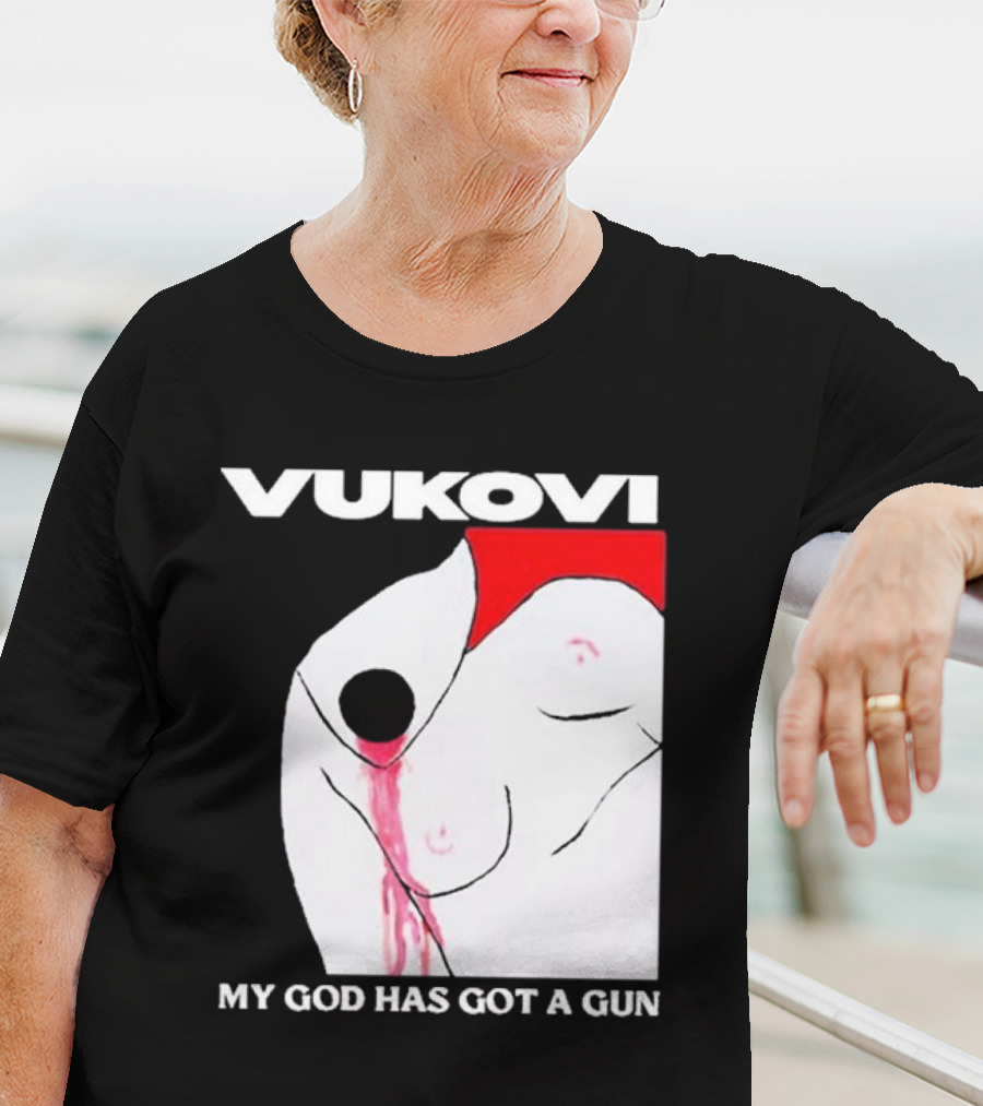 Vukovi My God Has Got A Gun Bold Graphic Concept T-Shirt