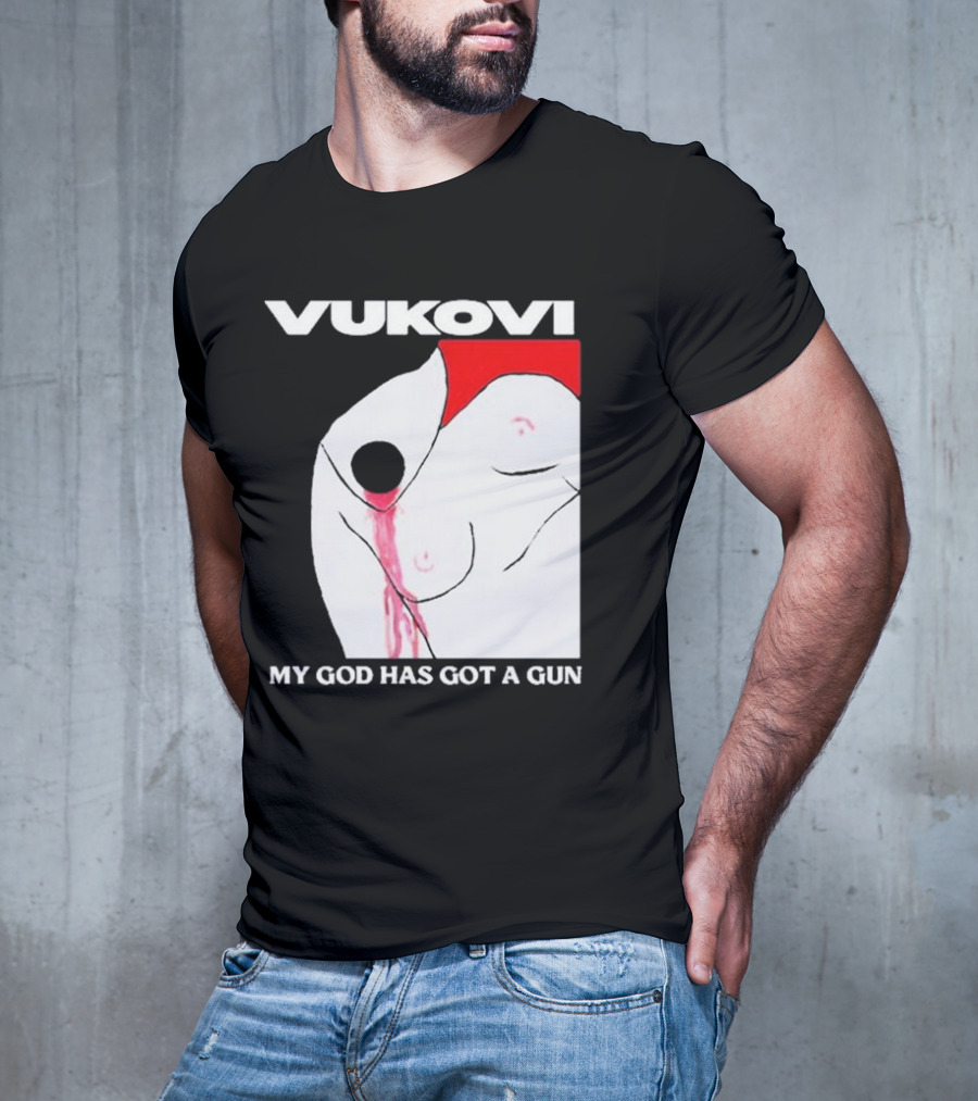 Vukovi My God Has Got A Gun Bold Graphic Concept T-Shirt