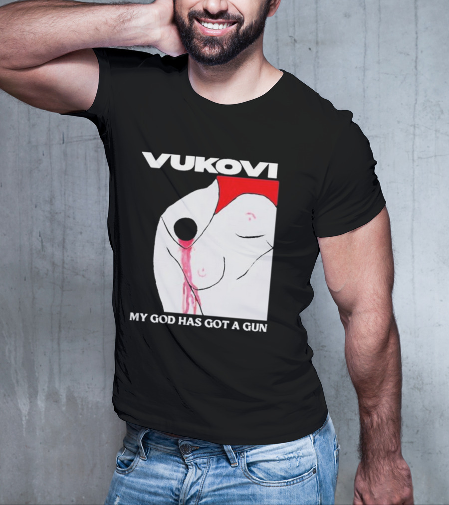 Vukovi My God Has Got A Gun Bold Graphic Concept T-Shirt