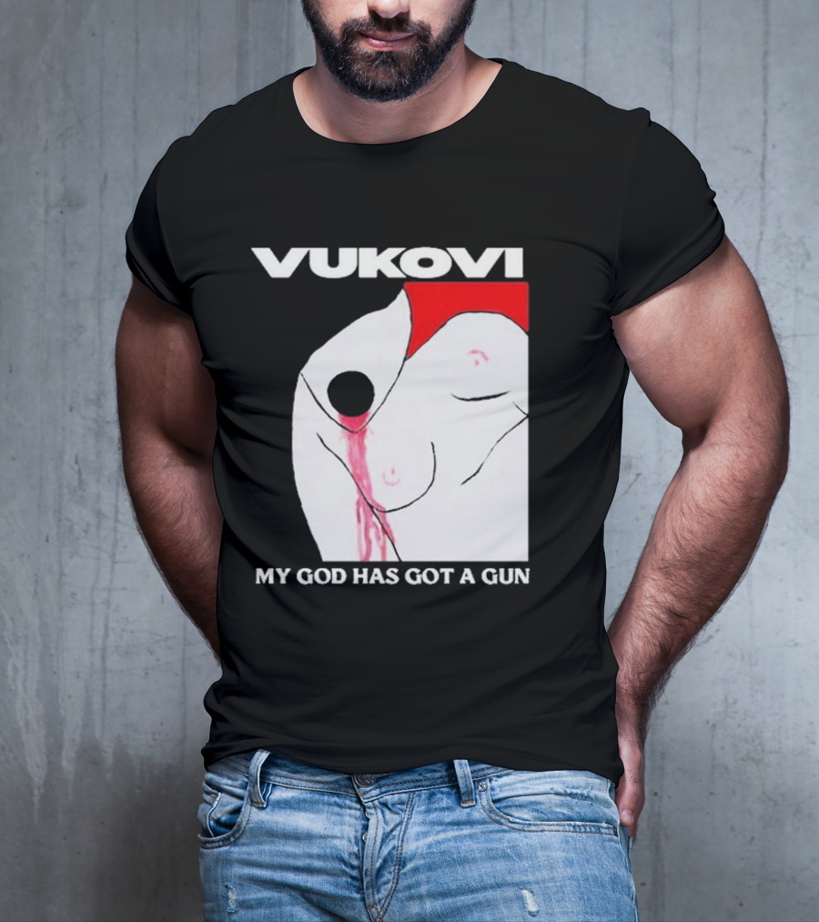 Vukovi My God Has Got A Gun Bold Graphic Concept T-Shirt