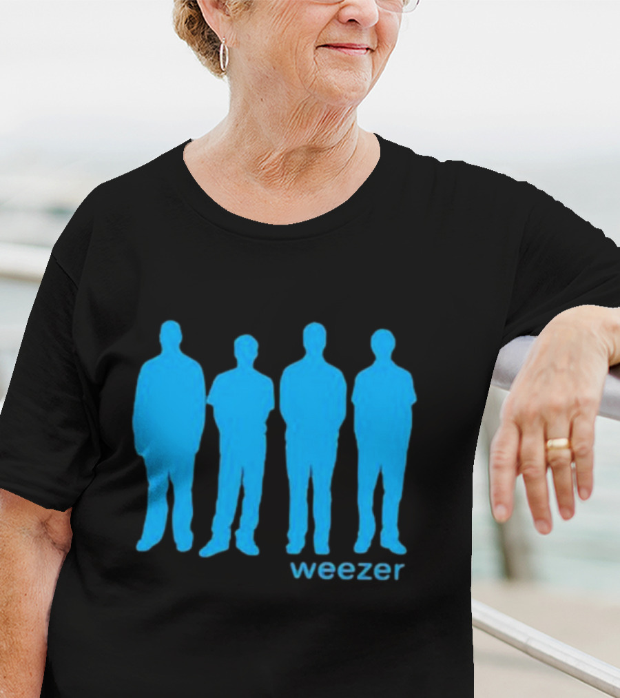 Weezer Blue Album Cover Silhouette Band Members T-Shirt