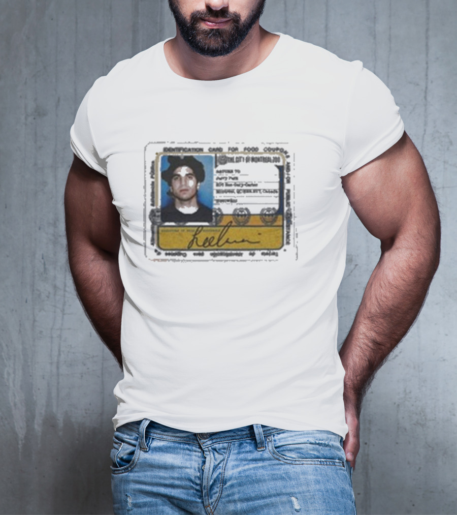 Ariel Helwani Ol Dirty Helwani Identification Card City Of Montreal 200 Identification Card For Food Coupons T-Shirt