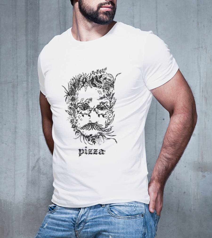 Izzamas Nature John Pizza Botanical Face T-Shirt