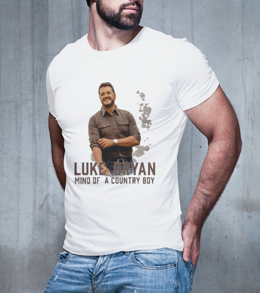 Luke Bryan Mind Of A Country Boy Music Icon Rustic Vibe T-Shirt