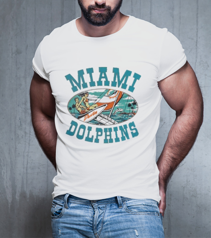 Miami Dolphins Sailing Adventure Retro Vibes T-Shirt