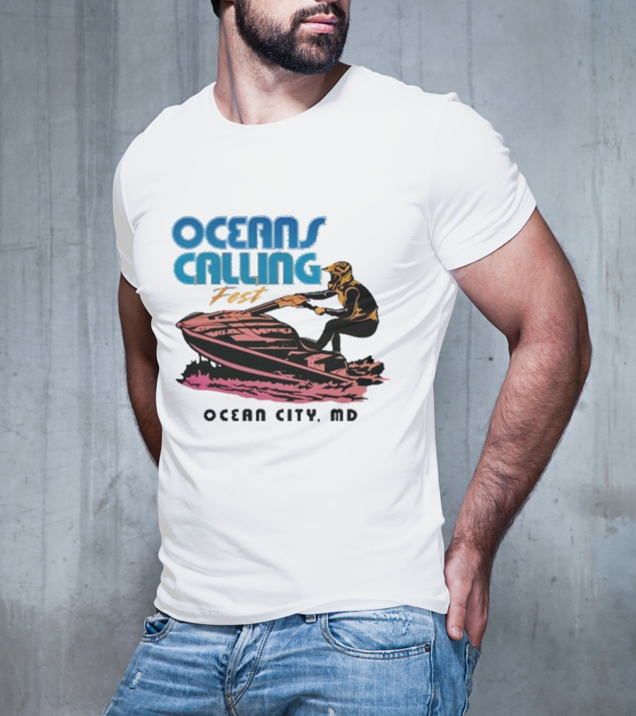 Oceans Calling Fest Ocean City MD Jetski T-Shirt
