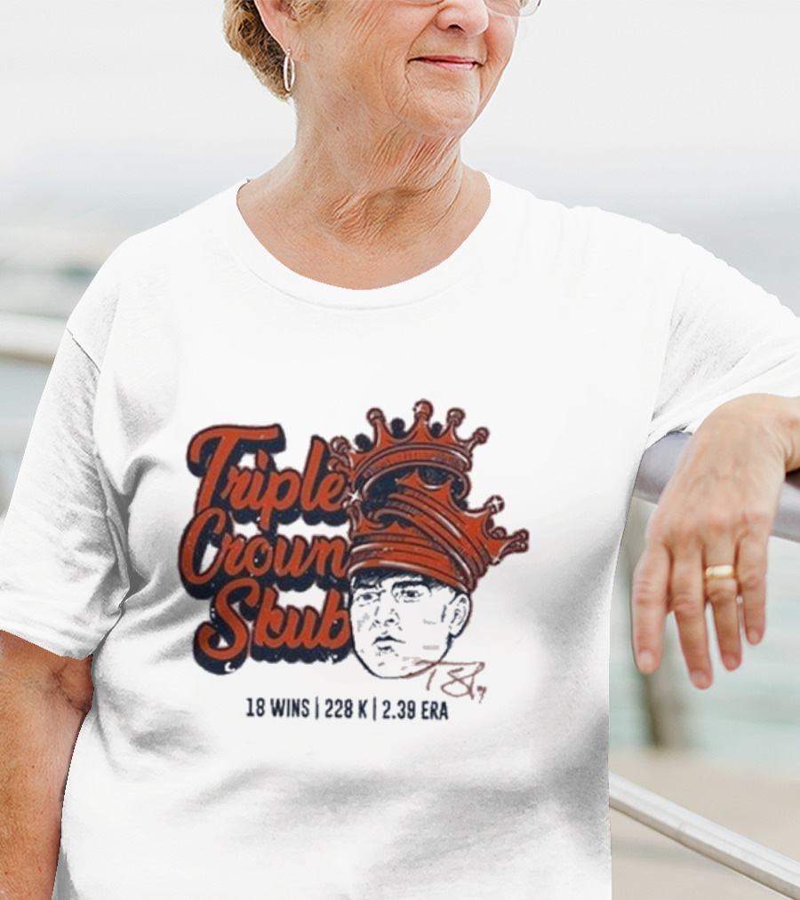 Tarik Skubal Triple Crown 18 Wins 228K 2.39 ERA Detroit Tigers T-Shirt