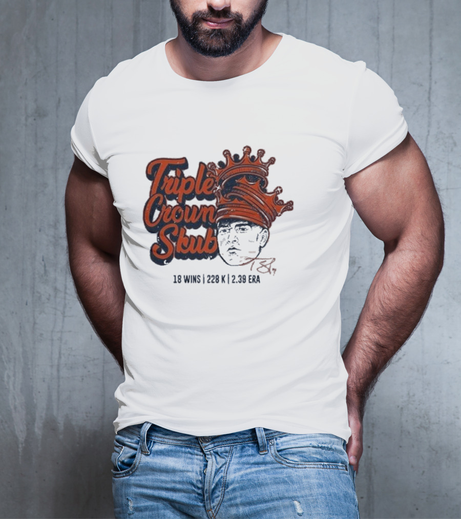 Tarik Skubal Triple Crown 18 Wins 228K 2.39 ERA Detroit Tigers T-Shirt