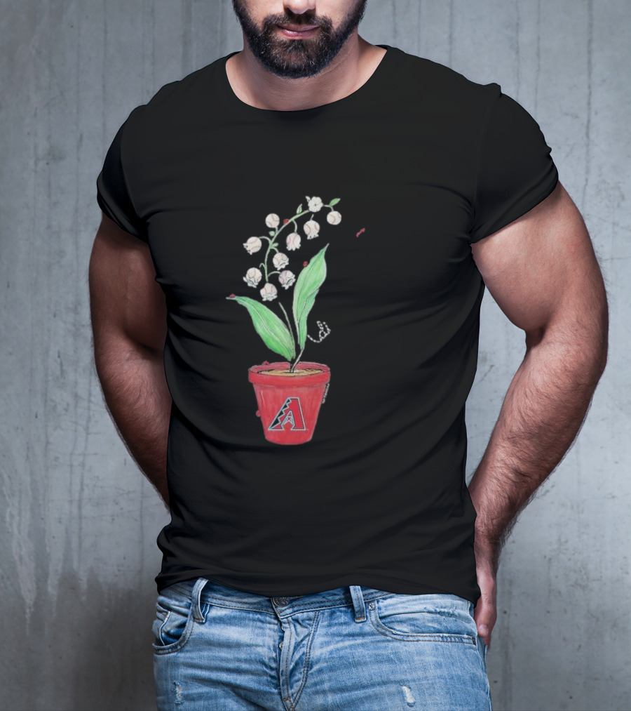 Arizona Diamondbacks Lilies And Ladybugs Tiny Turnip Toddler Planter T-Shirt