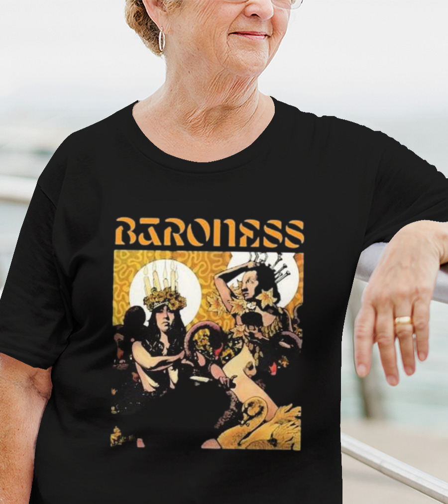 Baroness Yellow Psychedelic Art Ensemble T-Shirt